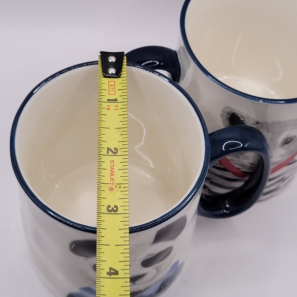 Signature Hipster Animal Mug Set of 2 Panda Raccoon - Picture 7 of 7